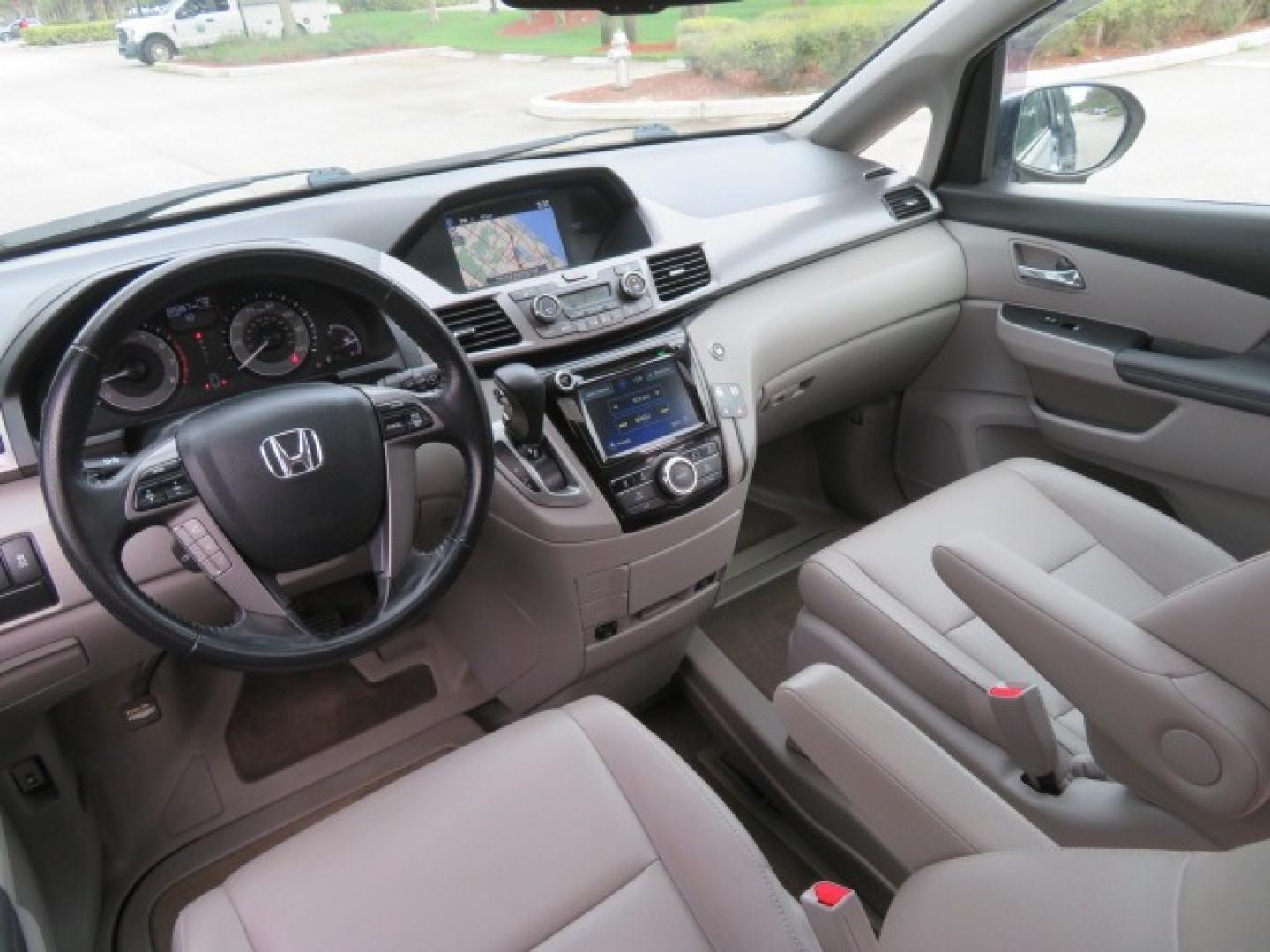 2014 Silver /GRAY Honda Odyssey EX-L (5FNRL5H68EB) with an 3.5L V6 SOHC 24V engine, 6-Speed Automatic transmission, located at 4301 Oak Circle #19, Boca Raton, FL, 33431, (954) 561-2499, 26.388861, -80.084038 - You are looking at Gorgeous Low Mileage 2014 Honda Odyssey EX-L Braunability Freedom Van Handicap Van Wheelchair Van Conversion Van with 25K Original Miles, Power Side Entry Ramp with Kneeling Van Function, Passenger Side Quick Lock System (same as ez lock), Quick Release Front Seats, Tie Down Syste - Photo#76